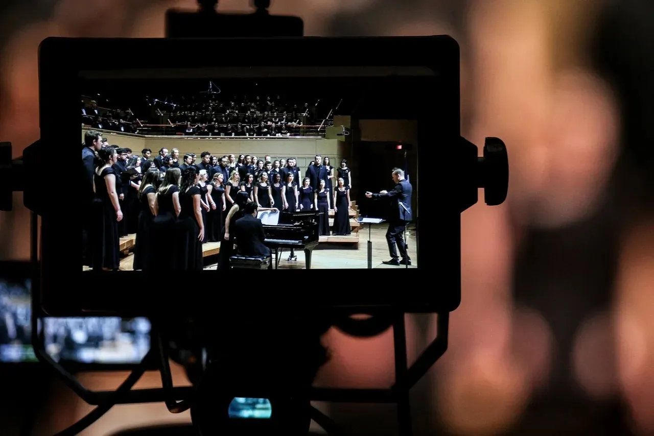 Meyerson singers as seen through camera preview