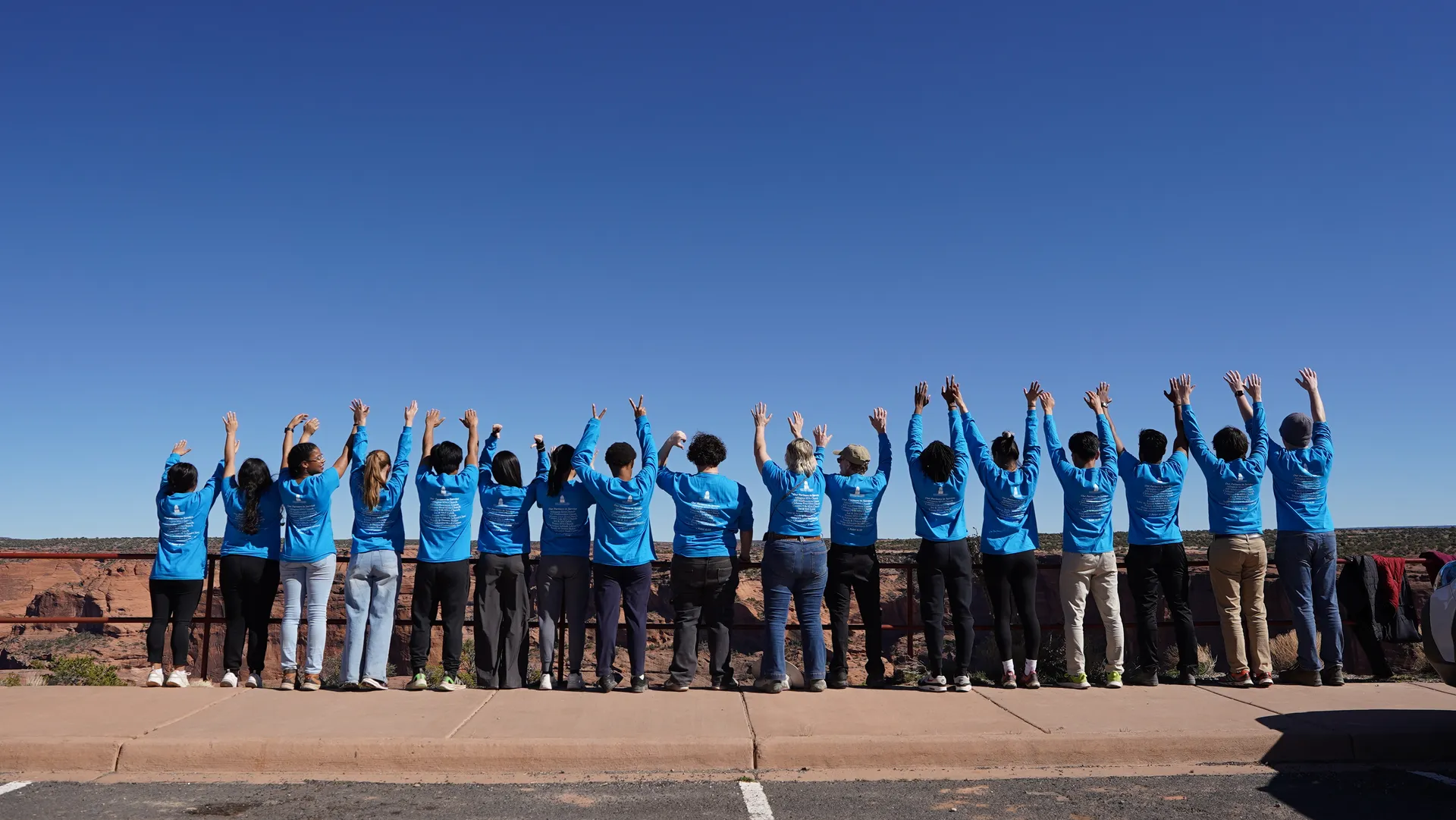 Navajo mission students together