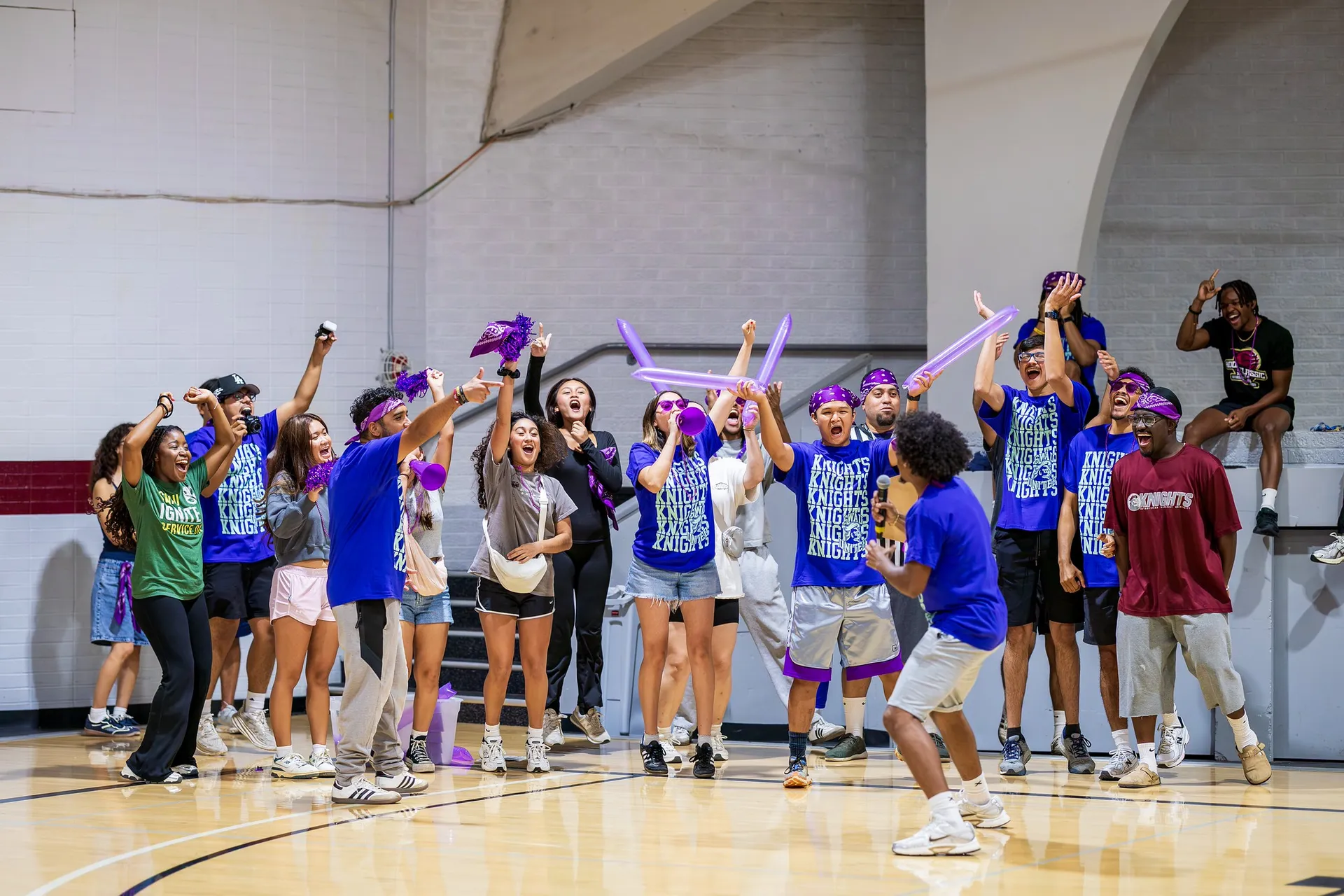 group cheering
