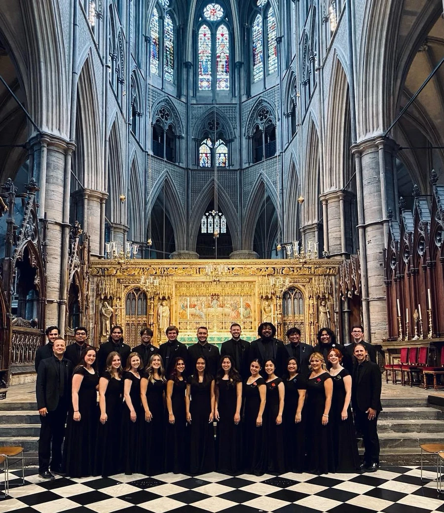 The SWAU University Singers at Westminster Abbey August 2022