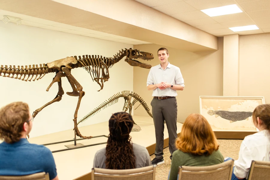 Dr. Jeremy McLarty giving a Dinosaur Tour