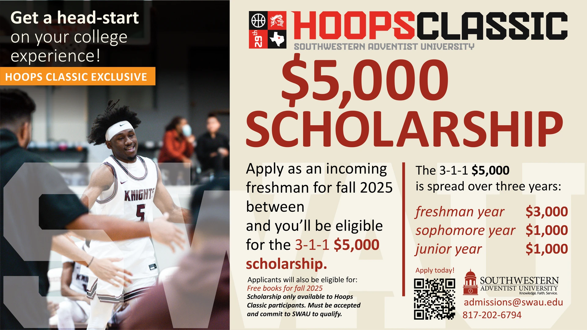 Hoops 25 Scholarship Horizontal